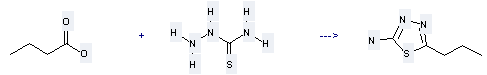 1,3,4-Thiadiazol-2-amine,5-propyl- can be prepared by thiosemicarbazide and butyric acid by heating